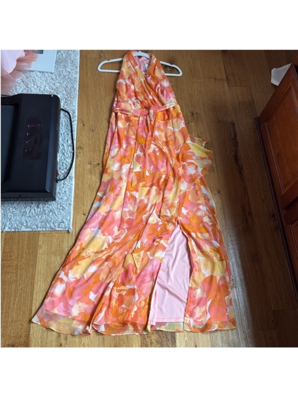 London Times Peachy Floral wedding Guest Dress - Picture 6 of 6